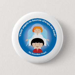 Guardian Angel 2 Inch Round Button