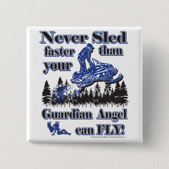 Guardian-Angel 2 Inch Square Button (Front)