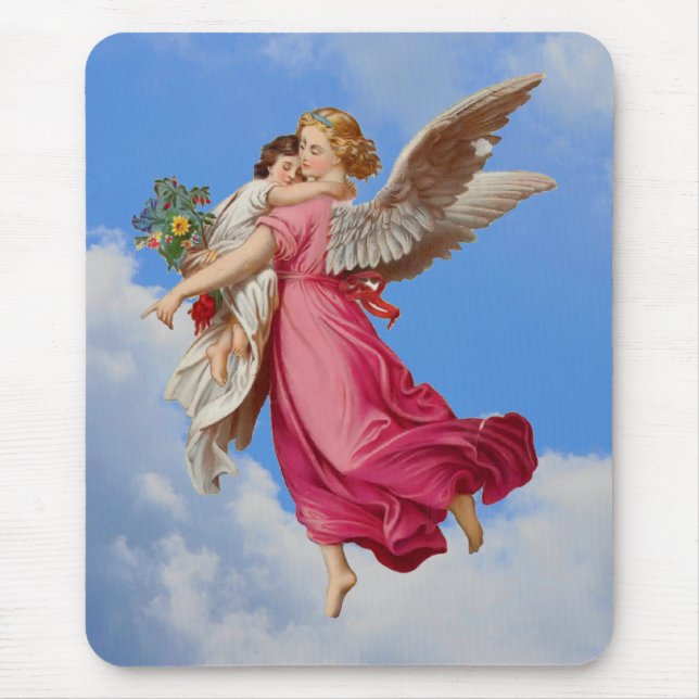 Guardian Angel And Child Mouse Pad (Front)