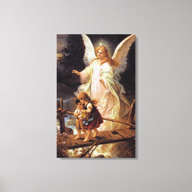 Guardian Angel and Children Canvas Print (Front)