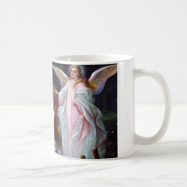 guardian angel and children on bridge coffee mug (Right)