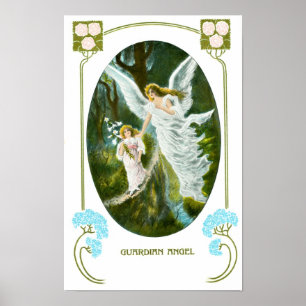 Guardian Angel and girl Poster