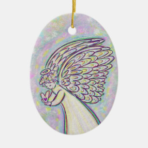 Guardian Angel Art Custom Holiday Ornements cadeau