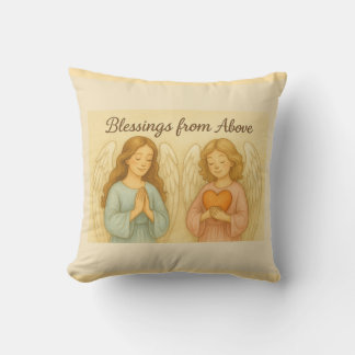Guardian Angel at Bedtime Throw Pillow
