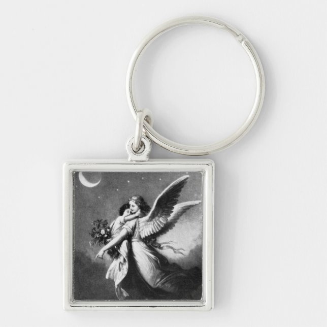 Guardian Angel At Night Keychain (Front)