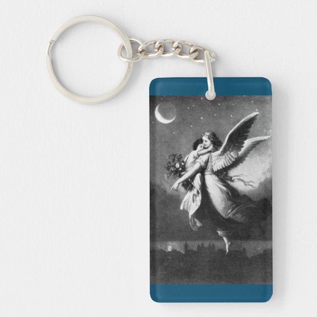 Guardian Angel At Night Keychain (Front)