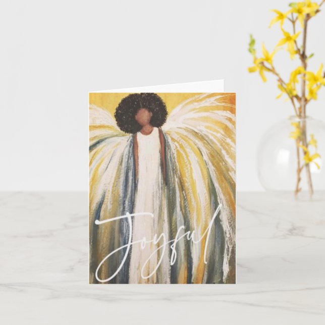 Guardian Angel Blank Card (Yellow Flower)