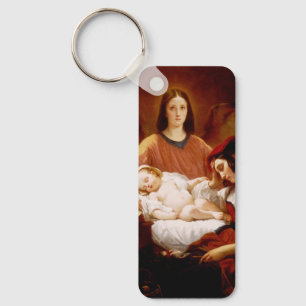 Guardian Angel by Henri Decaisne Keychain