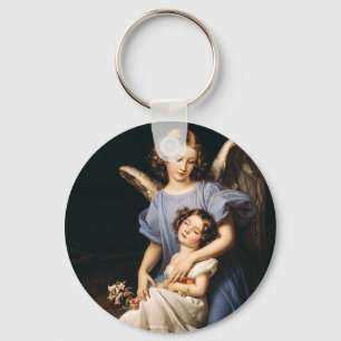 Guardian angel by Joseph Karl Stieler Invitation Keychain