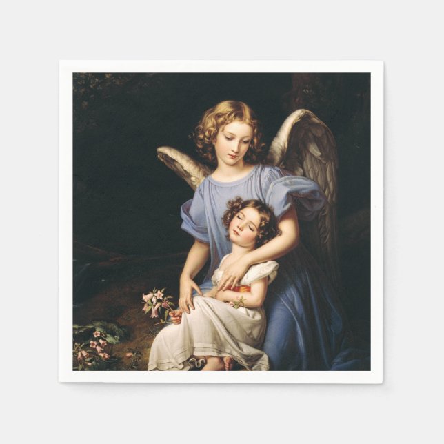 Guardian angel by Joseph Karl Stieler Napkin (Front)