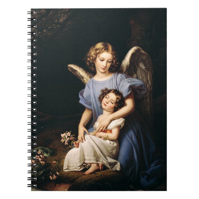 Guardian angel by Joseph Karl Stieler Notebook (Front)