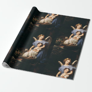 Guardian angel by Joseph Karl Stieler Wrapping Paper