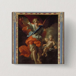 Guardian Angel, c.1685-94 2 Inch Square Button