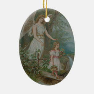 Guardian Angel Ceramic Ornament