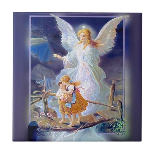 Guardian Angel, Children and Bridge Tile (Front)