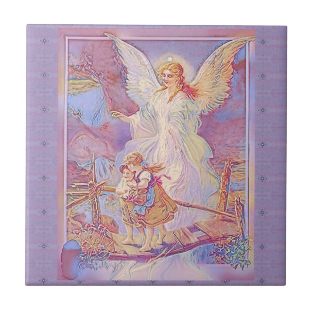 Guardian Angel, Children and Bridge Tile (Front)
