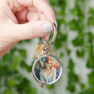 Guardian Angel Christianity Watercolor Keychain