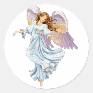 Guardian Angel Classic Round Sticker