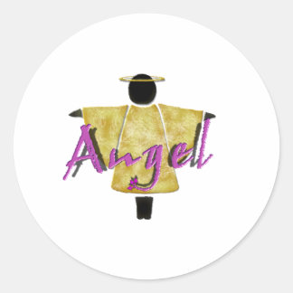 Guardian Angel Classic Round Sticker