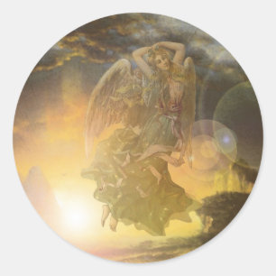 Guardian Angel Coast Classic Round Sticker