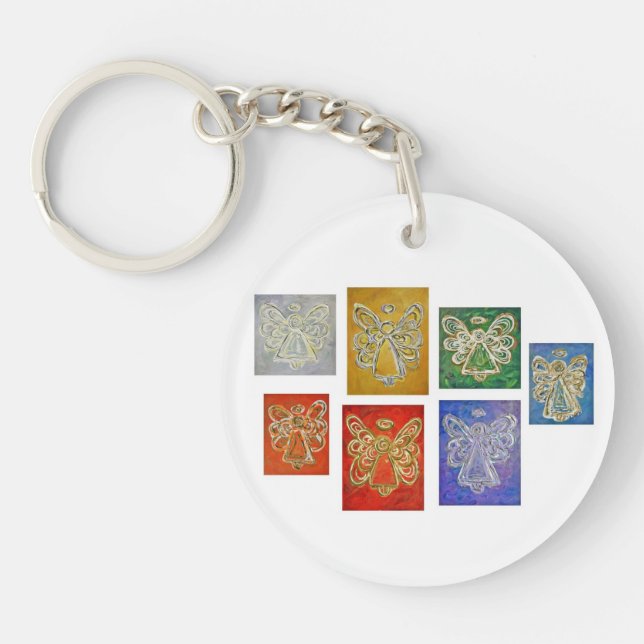 Guardian Angel Colour Series Custom Keychain (Front)
