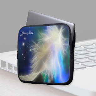Guardian Angel Feather & Stars Laptop Sleeve