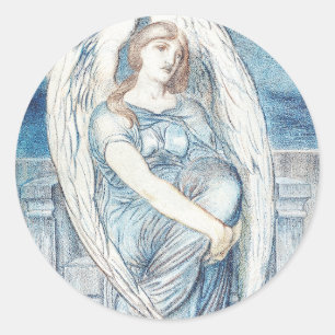 Guardian angel In the Hebrew Bible Classic Round Sticker