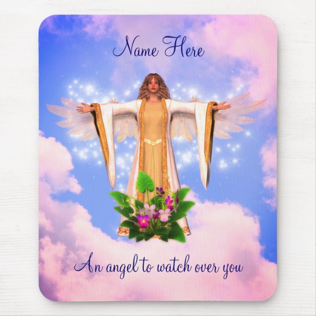 Guardian Angel Inspirational Personalized Mouse Pad (Front)