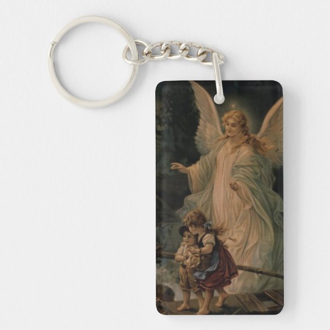 Guardian Angel Magnet Keychain (Front)