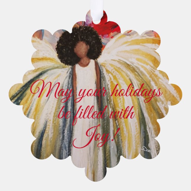 Guardian Angel Paper Ornament  Card (Back)