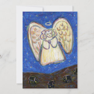Guardian Angel Pastel Art Custom Invitation