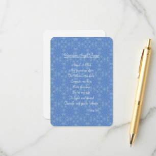 Guardian Angel Prayer Blue Enclosure Card