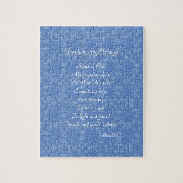 Guardian Angel Prayer Blue Jigsaw Puzzle (Vertical)