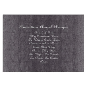Guardian Angel Prayer Charcoal  Cutting Board