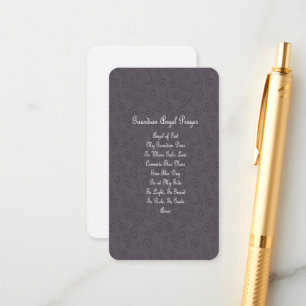 Guardian Angel Prayer Charcoal Grey Enclosure Card