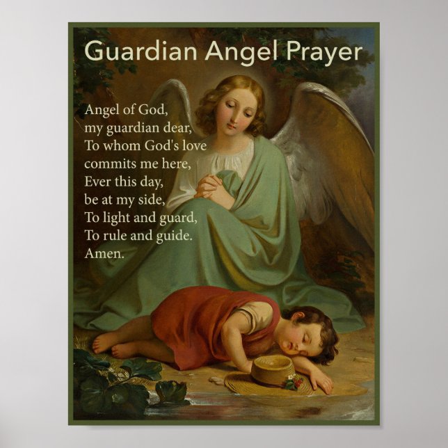 Guardian Angel Prayer for Boys Poster (Front)