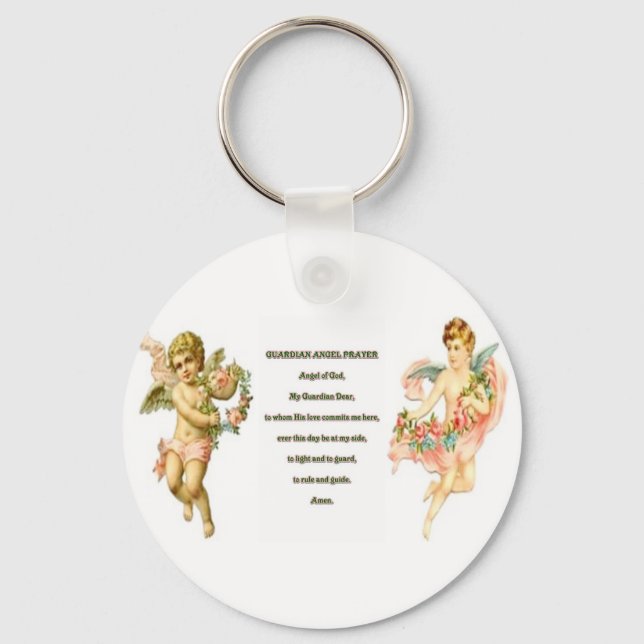 Guardian angel prayer keychain (Front)
