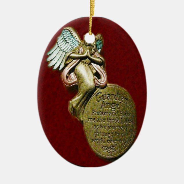 Guardian Angel prayer Ornament (Front)