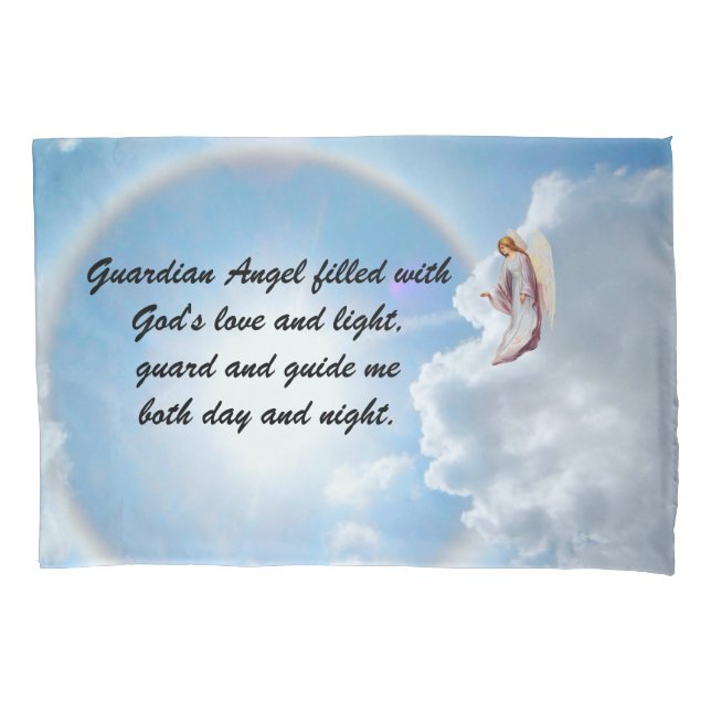 Guardian Angel Prayer Pillowcase (Front)