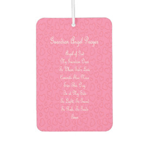 Guardian Angel Prayer Pink  Air Freshener
