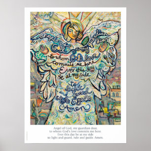 Guardian Angel Prayer Poster