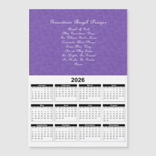 Guardian Angel Prayer Purple 2026 Calendar