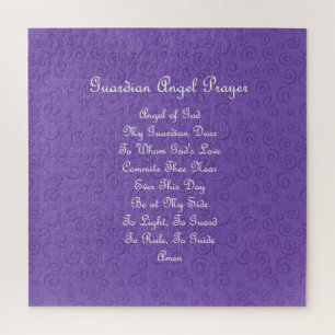 Guardian Angel Prayer Purple Jigsaw Puzzle