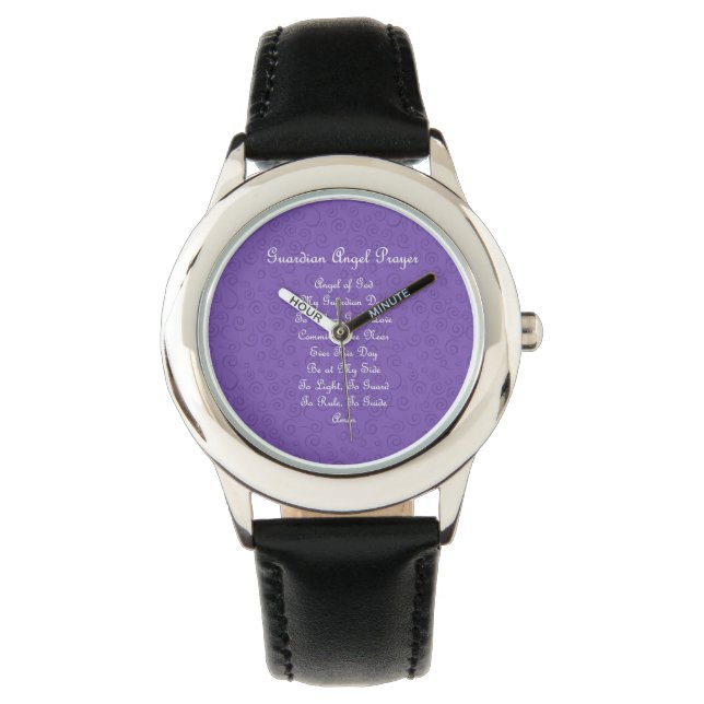 Guardian Angel Prayer Purple Watch (Front)