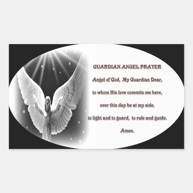 guardian angel prayer sticker (Front)