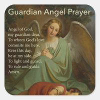 Guardian Angel Prayer with Boy Sticker