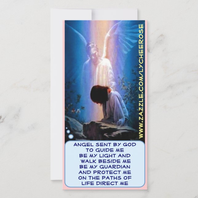 GUARDIAN ANGEL ROSE photo card (Front)
