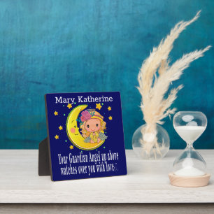 Guardian Angel Tabletop Plaque with Easel