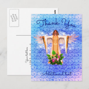Guardian Angel Thank You Customizable Postcard