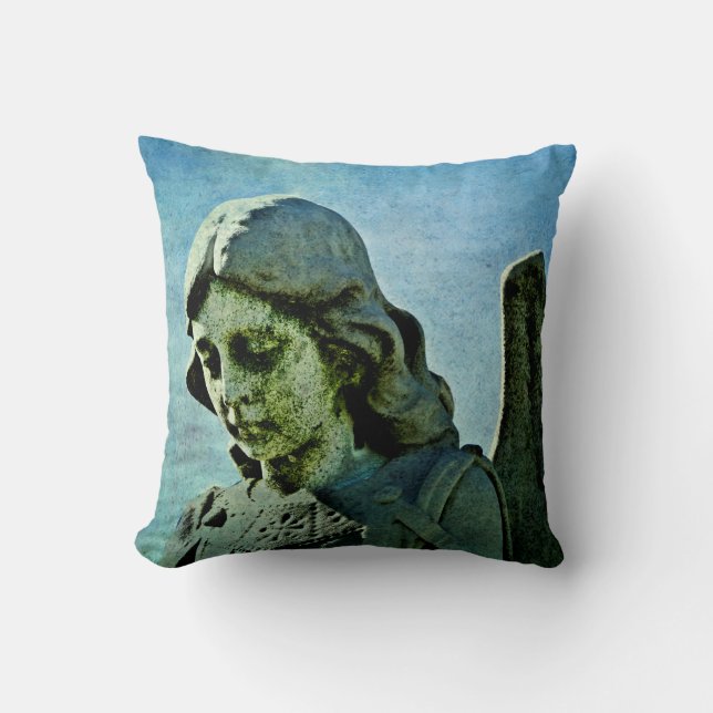 Guardian Angel Throw Pillow (Front)